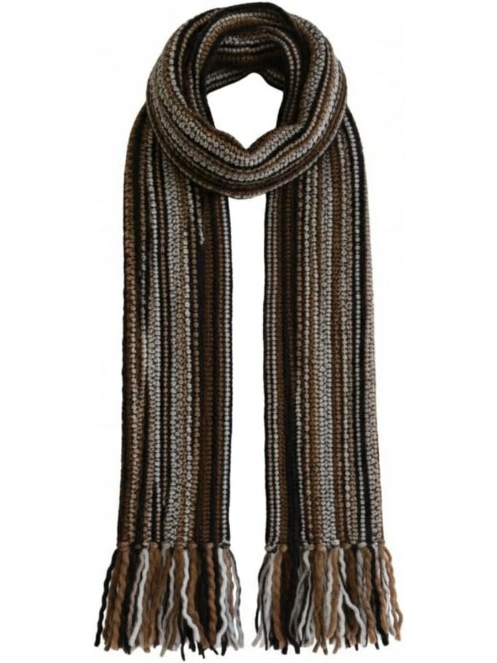 Luxurious Extra Long Striped Scarf - Handmade, Thick & Warm - Unisex Fashion